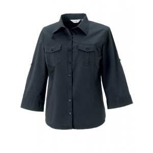 Dames Roll Sleeve Shirt met 3/4 mouwen